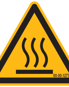 Aufkleber: Warnung vor heißer Oberfläche W017 ISO 7010 46mm